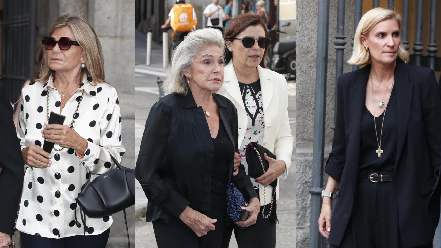 familiares y amigos arropan a Olivia de Borbón en el funeral de su padre, Francisco de Borbón y Escasany