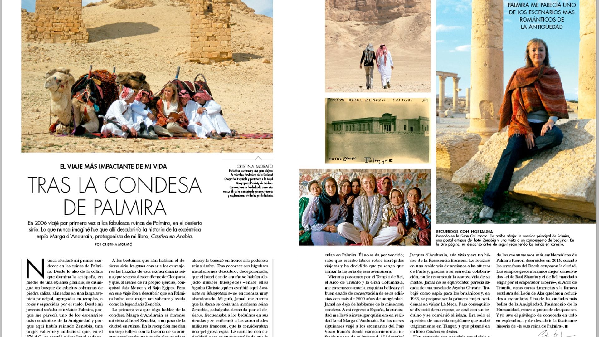 ¡Páginas interiores del informe de Cristina Morató en el Hello Especial! Viajes 2025 de mayo