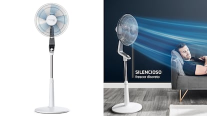 Un ventilador mejor en pie para el verano: consta de cinco cuchillas grandes y un mango ergonómico.