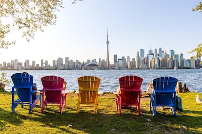 El 'skyline' de la ciudad de Toronto desde Island Park.