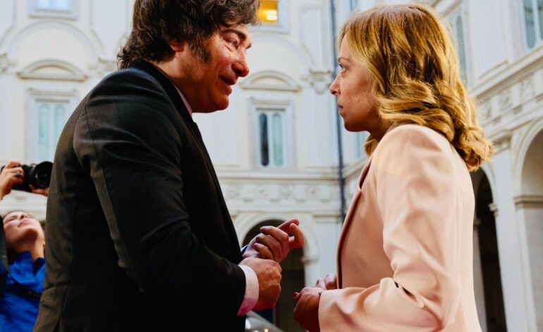 Meloni y Milei firman acuerdo para exportar gas argentino en Italia