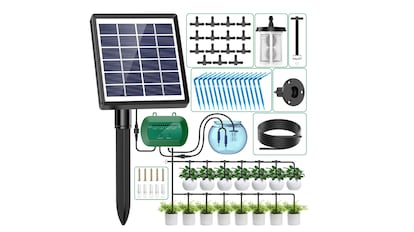 El kit de riego por goteo soleado se utilizará en los espacios exteriores de la casa.