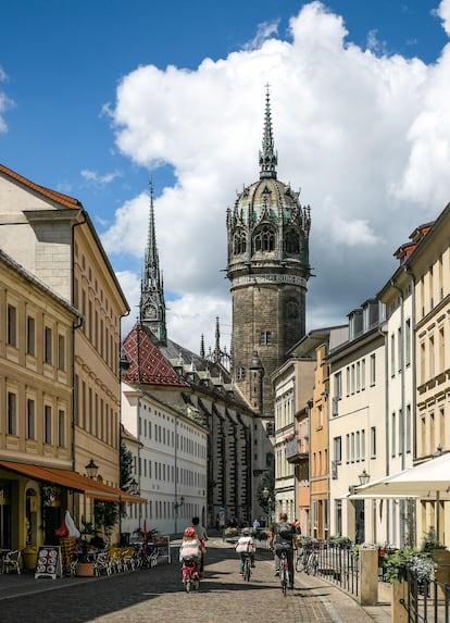 Vista de la Torre de la Iglesia de Todos los Santos, en Wittenberg. 