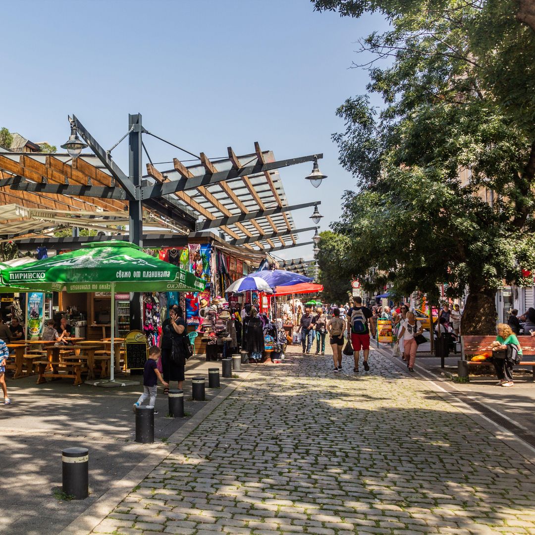 Mercado femenino en Sofía, la capital búlgara