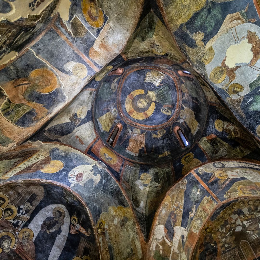 Iglesia Medieval de Boyana, Patrimonio de la Humanidad por la UNESCO, forzó Viista cerca de Sofía, la capital búlgara