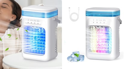 Air acondicionador portátil silencioso con mango ergonómico