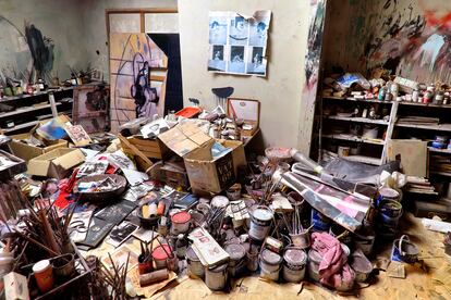 Reproducción del estudio de Francis Bacon en la Hugh Lane Gallery, en Dublín.