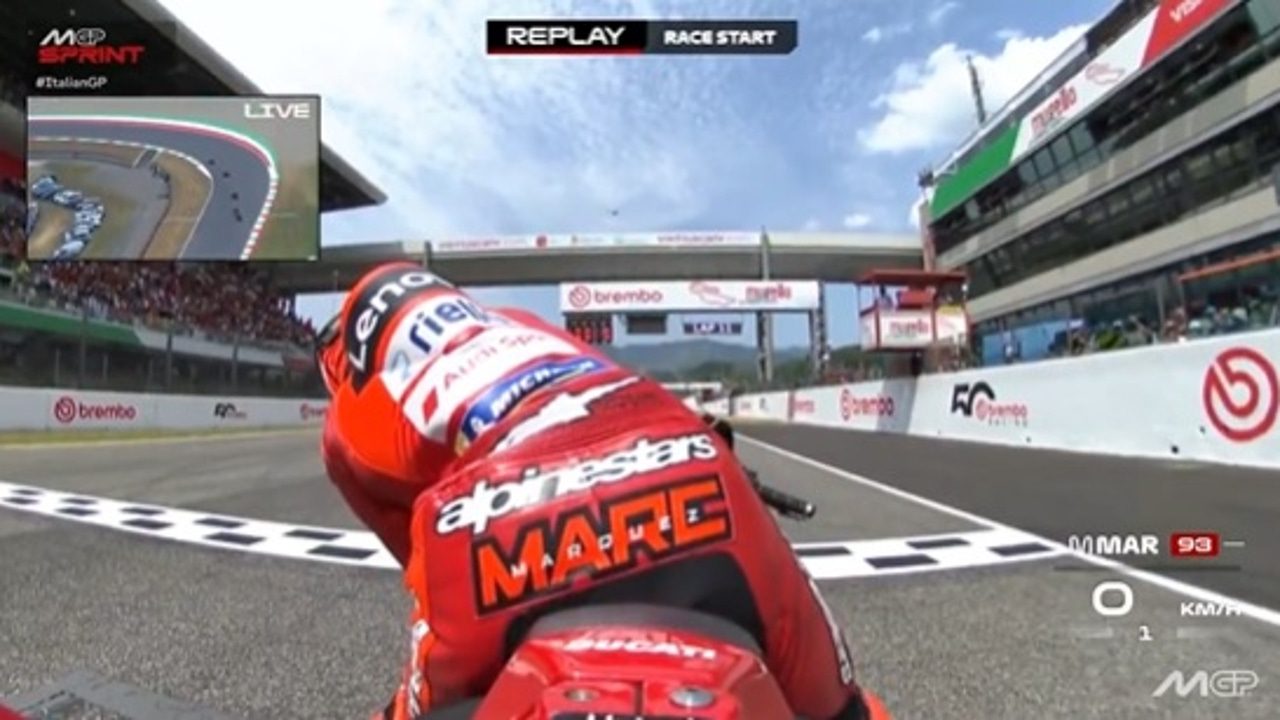 Márquez, en problemas con la Ducati en la salida de Mugello: ¡miró abajo cuando todos los pilotos salieron!