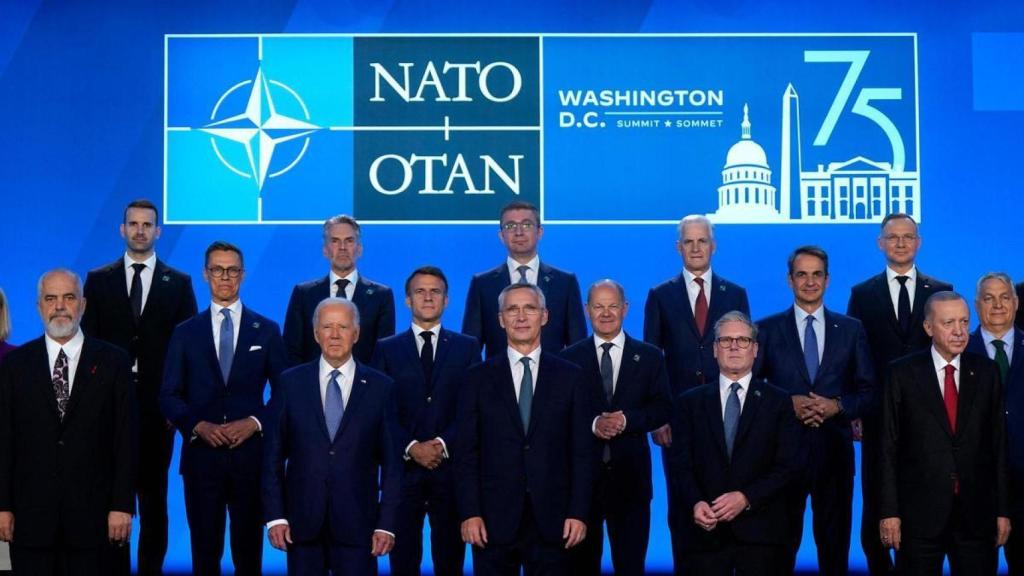 Foto de familia de la Cumbre de la OTAN celebrada en Washington en 2024.