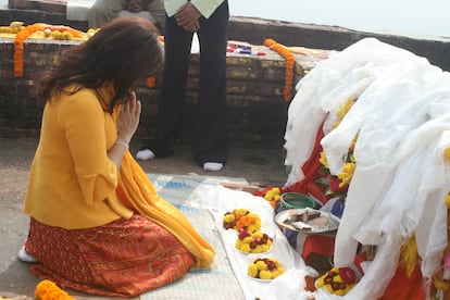 Recibiendo una bendición en la India.