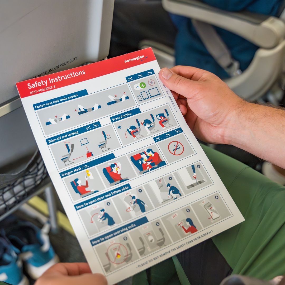 Instructions de sécurité à bord d'un avion