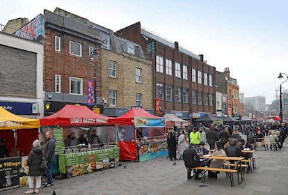 Lower Marsh, uno de los mercados de Londres cuyos comienzos se remontan a principios del siglo XIX.