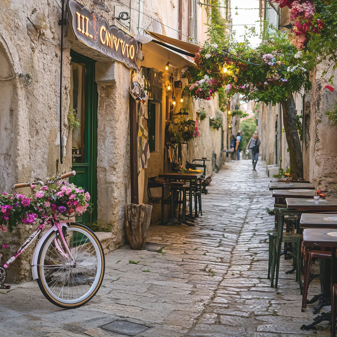 Rue Tropea, Calabria, Italia