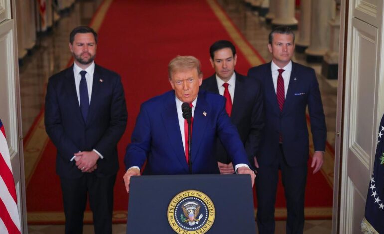 Trump bombardea tres bases nucleares de Irán y mete a EEUU en la guerra