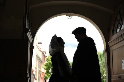 El matrimonio formado por Christian Tylsch y Selina Tylsch, caracterizado como Lutero y su esposa. Este es el protagonista de la edición del festival de este año que recuerda a Wittenberg el vínculo de la reforma protestante.