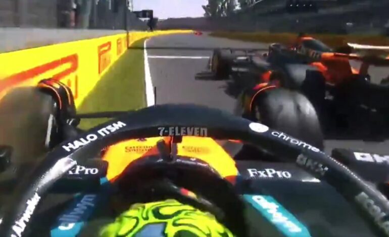 Así fue el inexplicable accidente Lando Norris con su compañero de equipo en Canadá