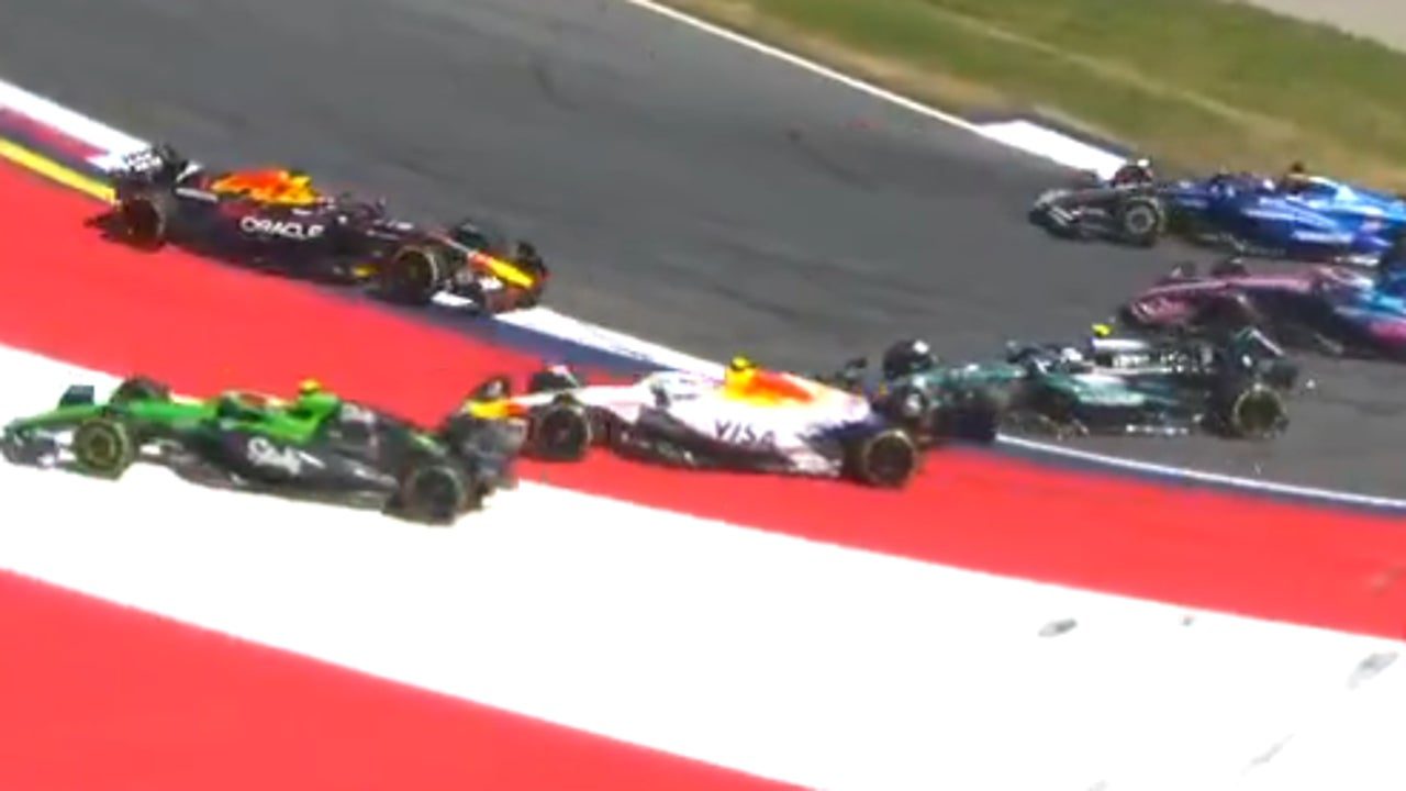 Así arrolló a Verstappen en la salida del GP de Austria