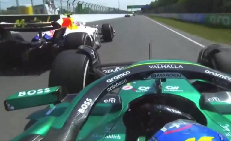 El espectacular adelantamiento al límite de Fernando Alonso a Liam Lawson en Canadá
