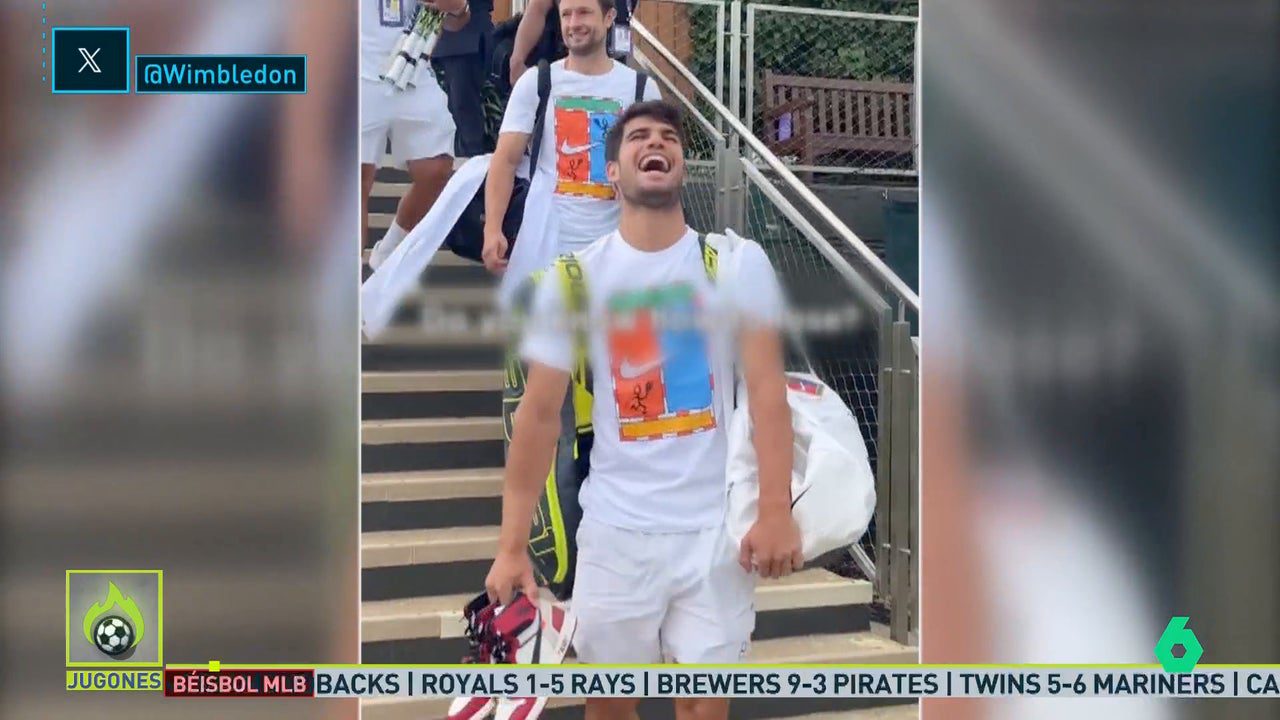 La cómica escena que han dejado Carlos Alcaraz y Sabalenka en Wimbledon