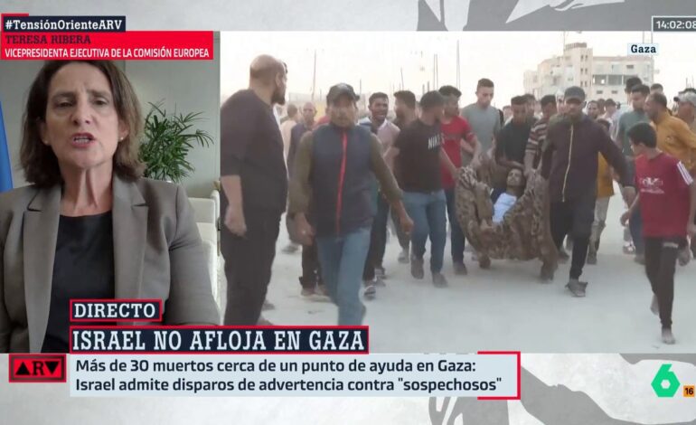Teresa Ribera cree que «si Europa quiere ser un gigante político (…) debe responder con claridad» ante Israel