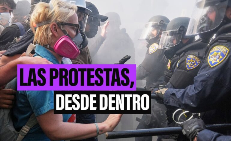 así se vive desde dentro una manifestación por los derechos migratorios en Los Ángeles