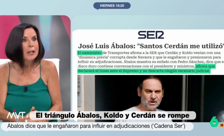 Bea de Vicente, sobre Ábalos. «Cuando te cogen con tan cúmulo de indicios, lo mejor es llegar a un acuerdo»