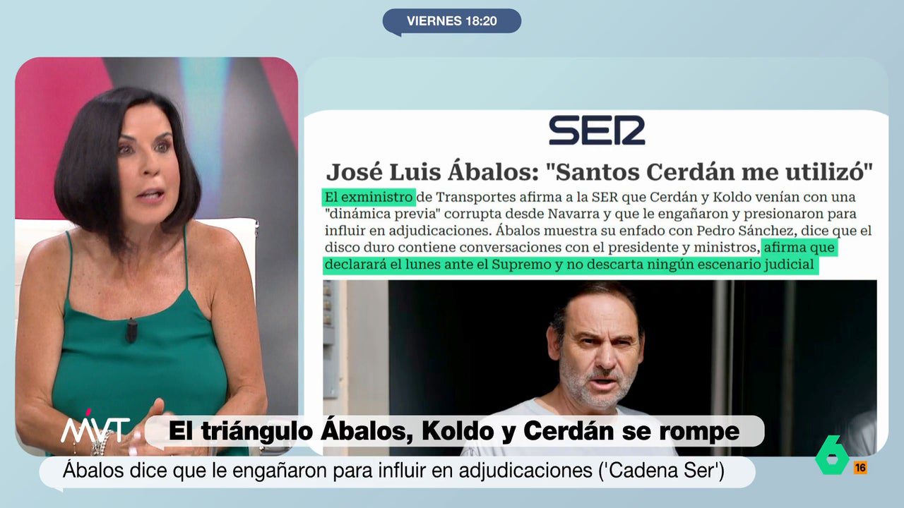 Bea de Vicente, sobre Ábalos. «Cuando te cogen con tan cúmulo de indicios, lo mejor es llegar a un acuerdo»