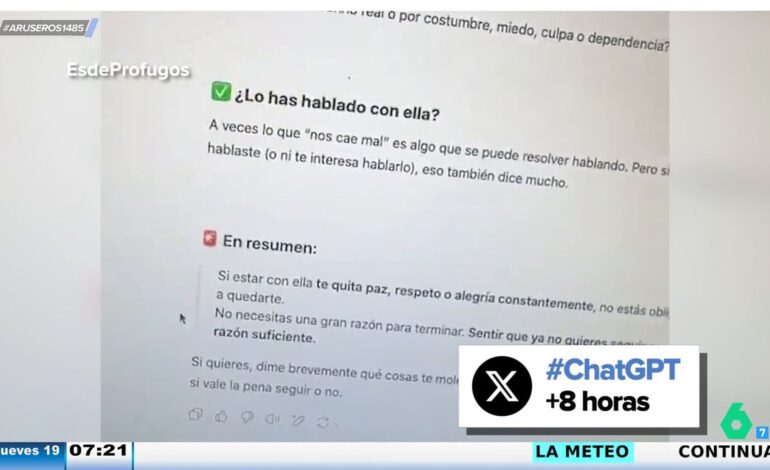 Una chica descubre gracias a ChatGPT que le cae mal a su novio y que quiere dejarla