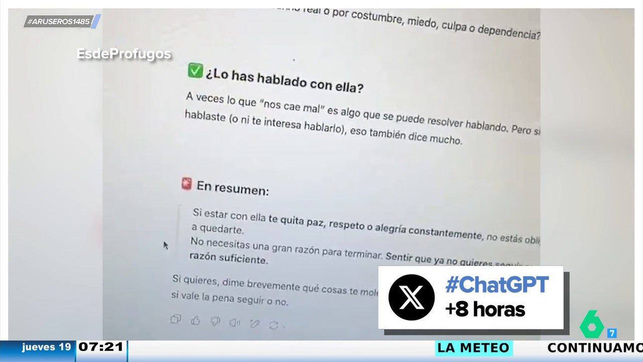 Una chica descubre gracias a ChatGPT que le cae mal a su novio y que quiere dejarla