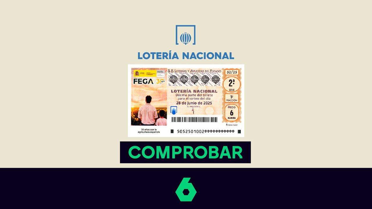 Comprobar la Lotería Nacional del sorteo de hoy, sábado 28 de junio de 2025