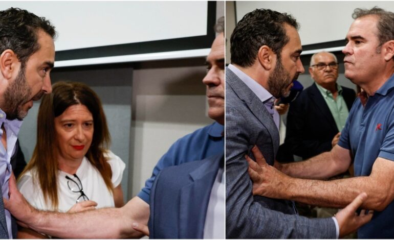 el show en la comparecencia de Díez