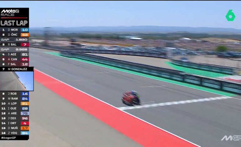 ¡Histórico final en Moto2! Salvan la caída a pocos metros de la meta y gana por…¡tres milésimas!