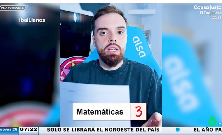 Ibai Llanos reacciona a sus notas de 1º de la ESO: "6 suspensos, pero, de repente, un 8 en religión"