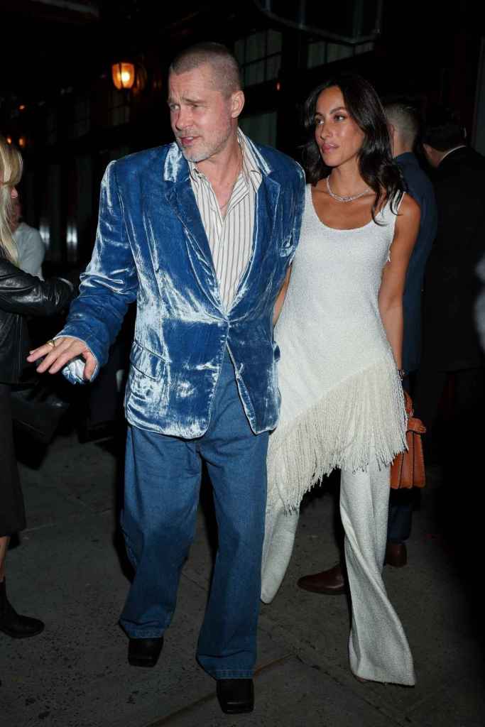 Inés de Ramón y Brad Pitt en Nueva York