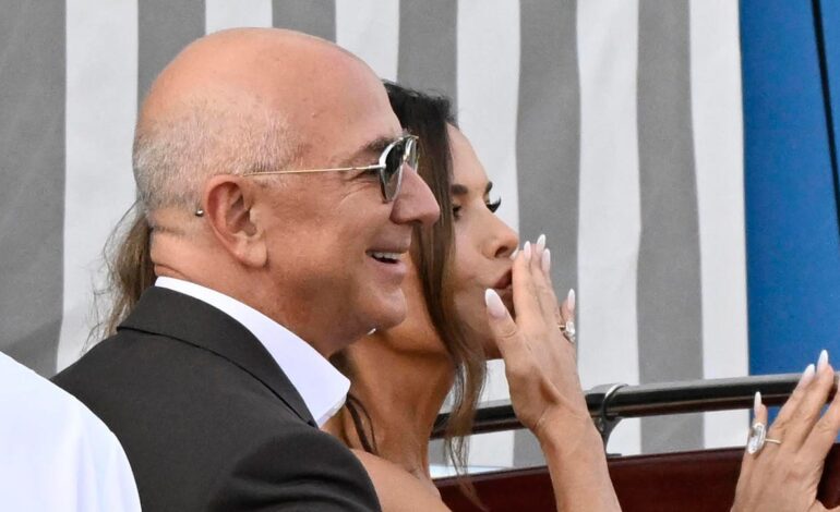 Bezos y Sánchez concluyen los tres días de celebración de su super boda con Lady Gaga, las Kardashian y la reina Rania de Jordania