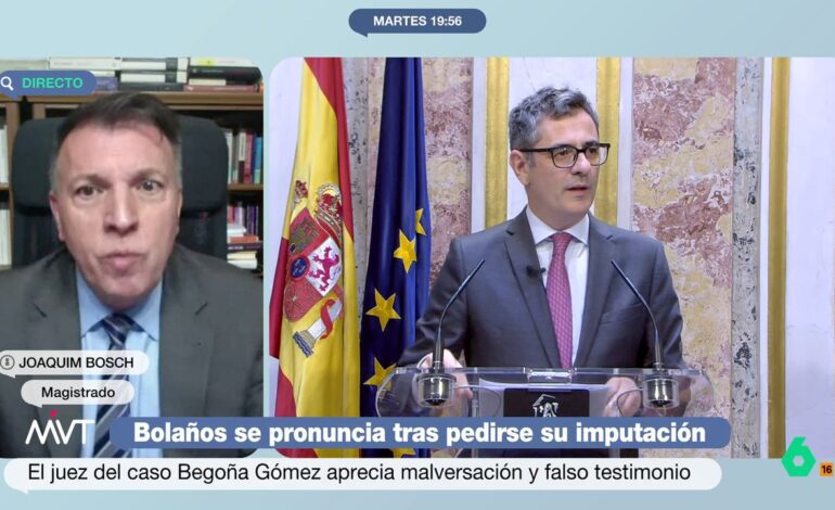 Joaquim Bosch sentencia el auto del juez Peinado sobre Bolaños: «Presenta cuestiones controvertidas jurídicamente»