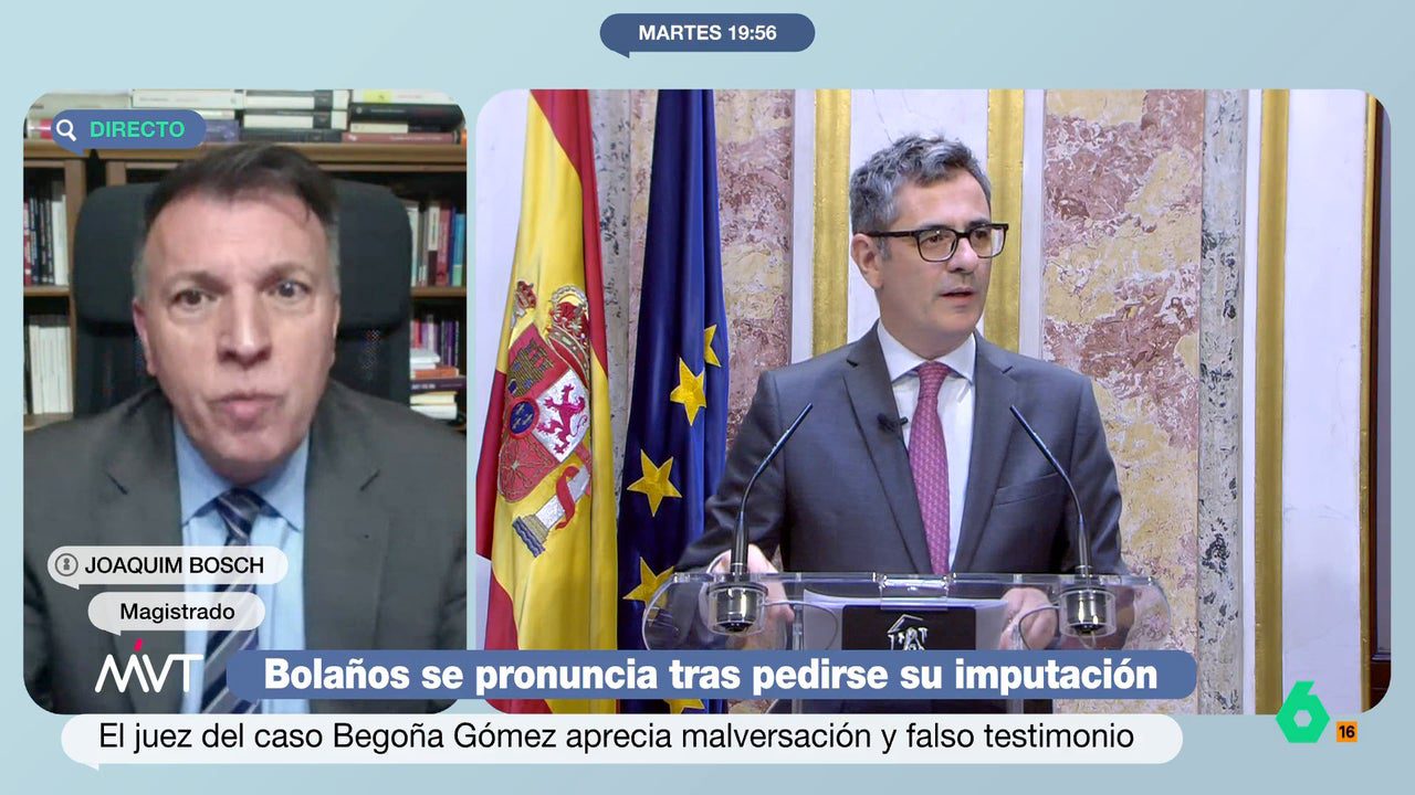 Joaquim Bosch sentencia el auto del juez Peinado sobre Bolaños: «Presenta cuestiones controvertidas jurídicamente»