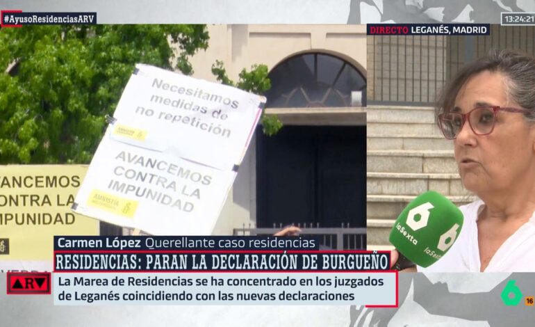 Carmen López, que perdió a su madre por los ‘protocolos de la vergüenza’, exige que «se depuren todas las responsabilidades al máximo nivel»