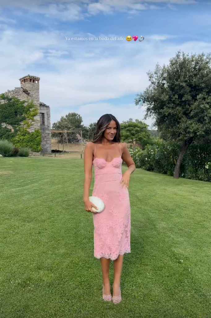 El miembro del miembro mira a Pinto en la boda de Susana Molina