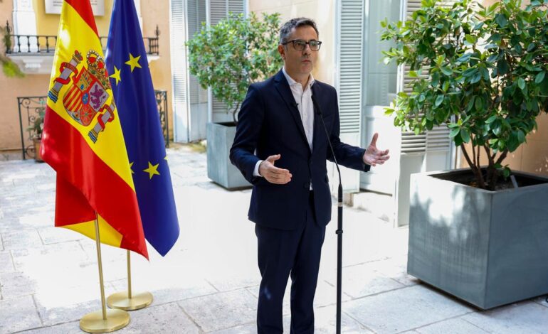 Bolaños defiende la respuesta de Sánchez y afirma que "no hay ningún indicio de financiación irregular" en el informe de la UCO