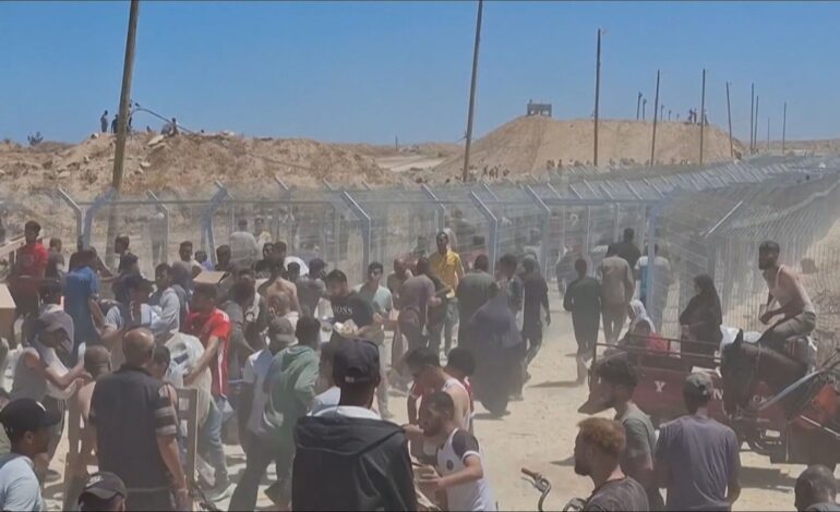 la cruel realidad de los puntos de entrega de ayuda humanitaria en Gaza
