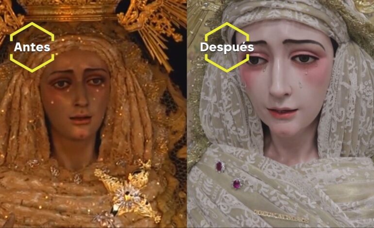 la hija del escultor denuncia que la de Dulce Nombre de Bellavista no se parece en nada a la original