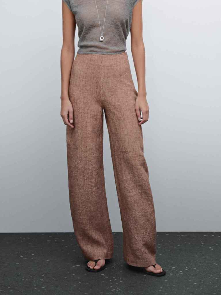 Pantalones de lino 100% de las ventas de verano de Massimo Dutti