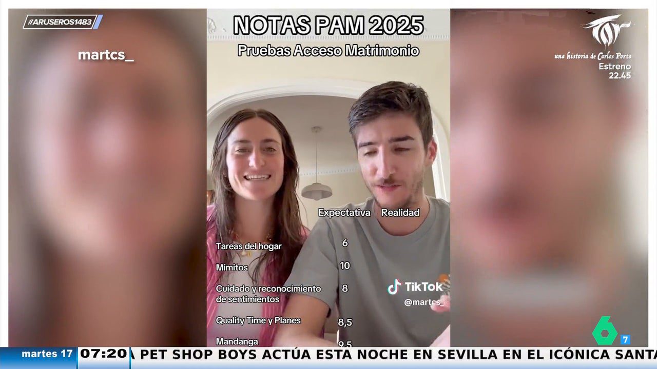Una pareja puntúa su relación con la Prueba de Acceso al Matrimonio como si fuera Selectividad