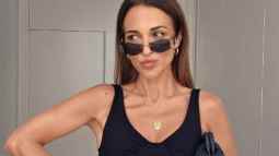 Paula Echevarría con la cuadrícula de baile de Stradivarius