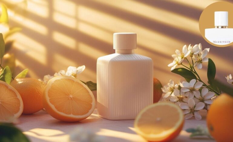un perfume cítrico, cálido y floral que huele a noche de verano