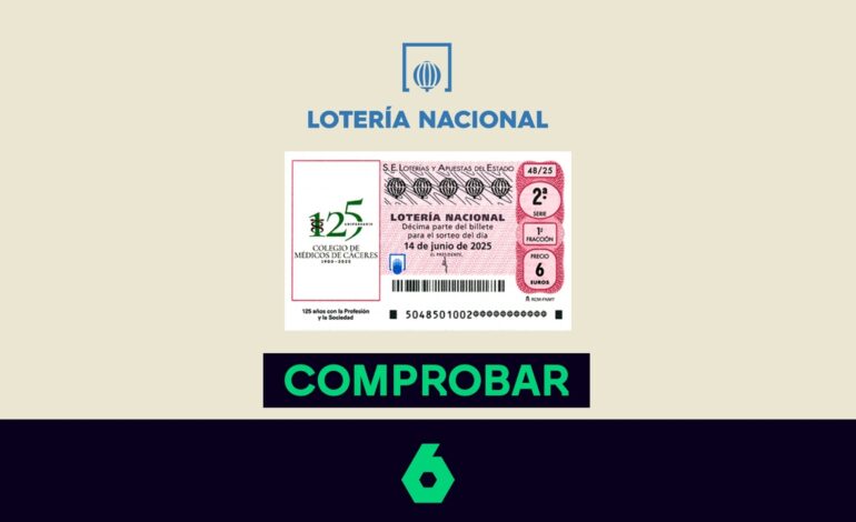 Comprobar el resultado de la Lotería Nacional de hoy, sábado 14 de junio de 2025