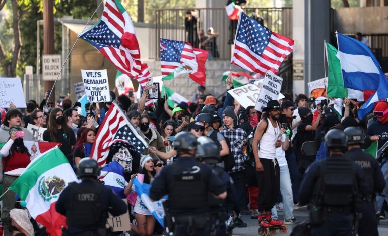 Arrestos, incidentes y noches más tranquilas en Los Ángeles tras seis días de protestas contra las redadas de Trump
