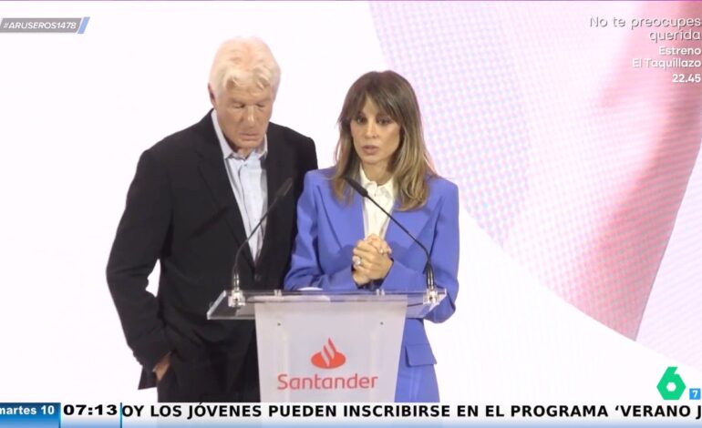 El saludo de Richard Gere y Alejandra Silva a la reina Letizia que desata las risas de los presentes