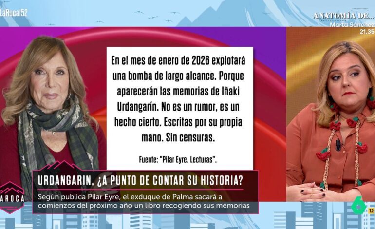 Pilar Vidal, sobre las supuestas memorias de Urdangarin que avanza Pilar Eyre: «No desmiento a compañeras…»